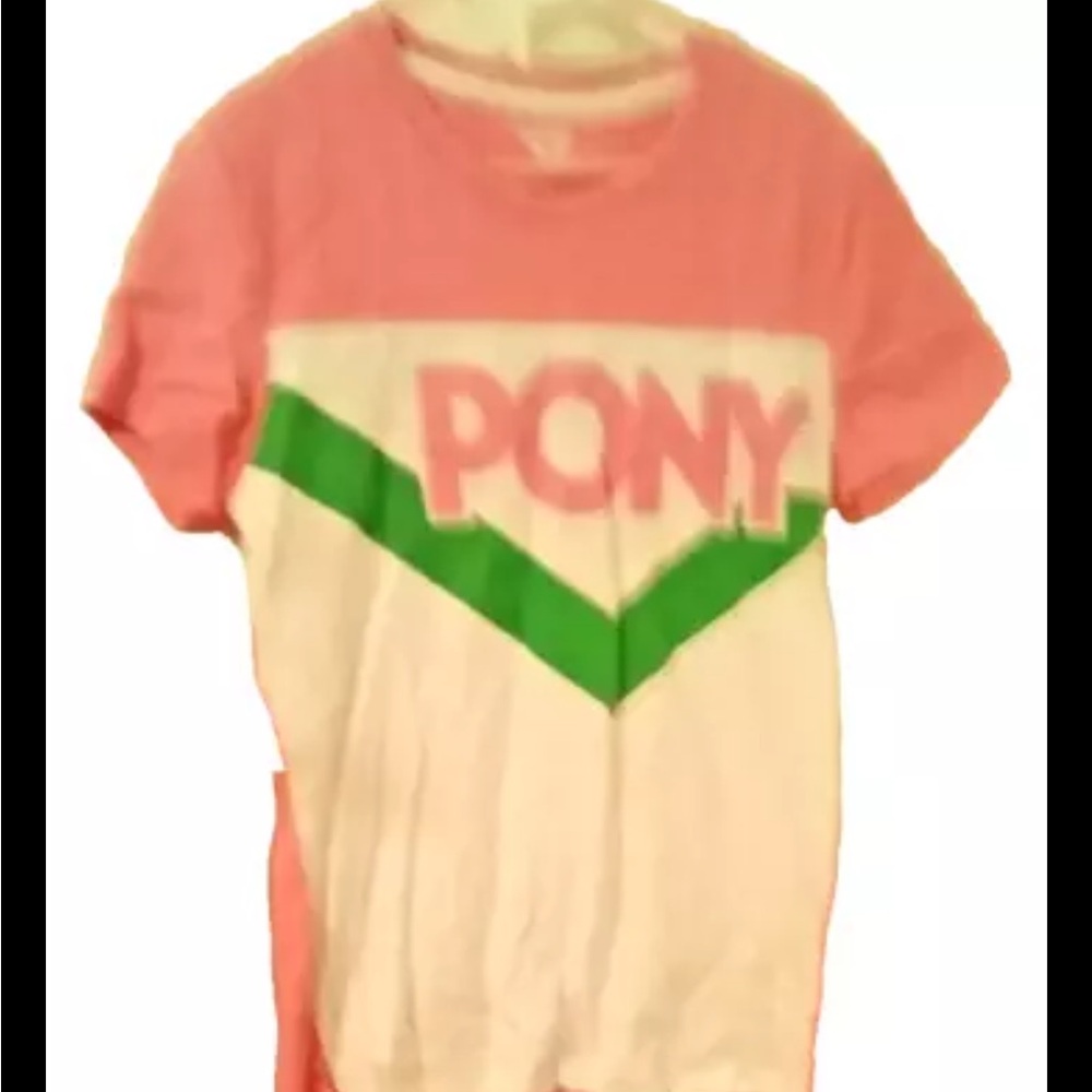 Pony Girls Pink Short Sleeve Track Suit SZ M.
100% cotton fabric, lightweight.